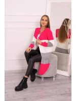 Pruhovaný sveter malinová + ružová