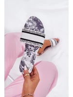 Vzory Ploché Dámské Pantofle Bílé model 21689593 - Boto Vzory Ploché Dámské Pantofle Bílé model 21689593 - Boto