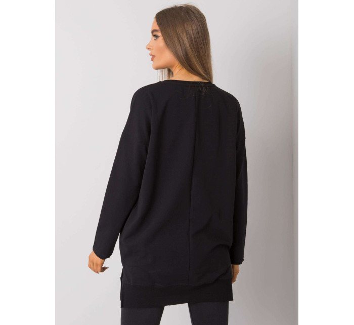 RUE PARIS Čierna bavlnená tunika pre ženy