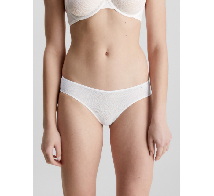 Dámske nohavičky Bikini Briefs Sheer Marquisette 000QF6879E100 biela - Calvin Klein