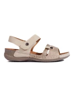 Praktické sandály dámské hnědé na plochém podpatku Praktické sandály dámské hnědé na plochém podpatku