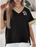 Dámska oversize blúzka SHINE LOVE black FashionStreet RY2912