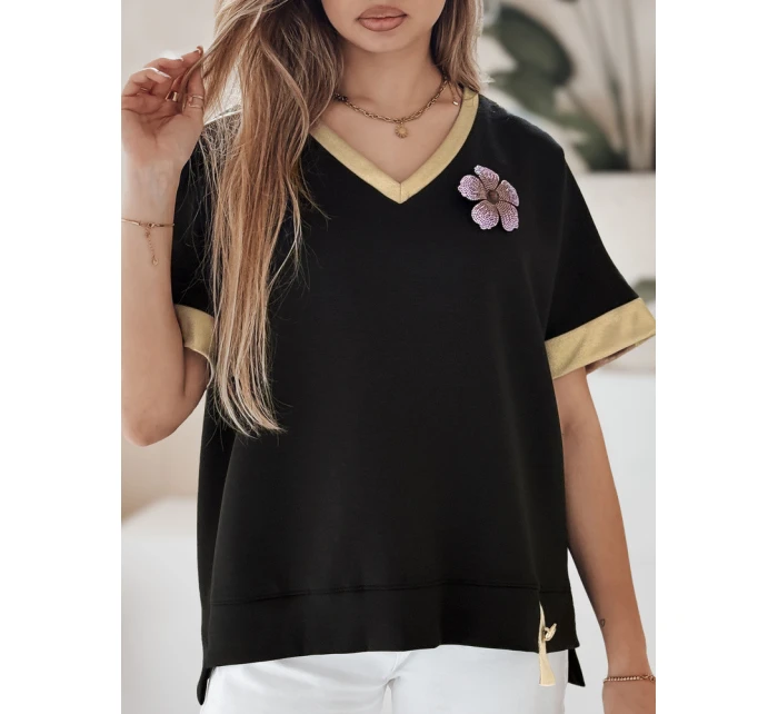 Dámska oversize blúzka SHINE LOVE black FashionStreet RY2912