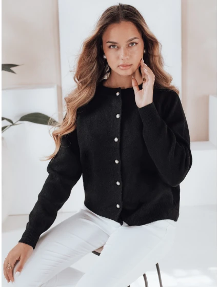 Dámsky sveter na zips SELINA čierny FashionStreet MY2512