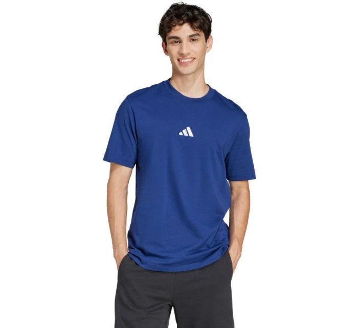 Pánské tričko Essentials Small Logo Single Jersey modré model 21417567 pánské - ADIDAS Pánské tričko Essentials Small Logo Single Jersey modré model 21417567 pánské - ADIDAS