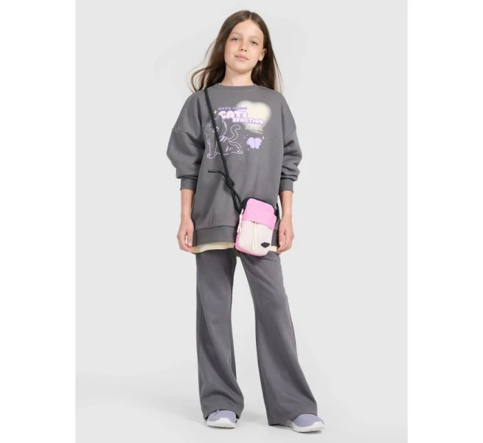 Dívčí mikina oversize bez kapuce model 21907206 - 4F