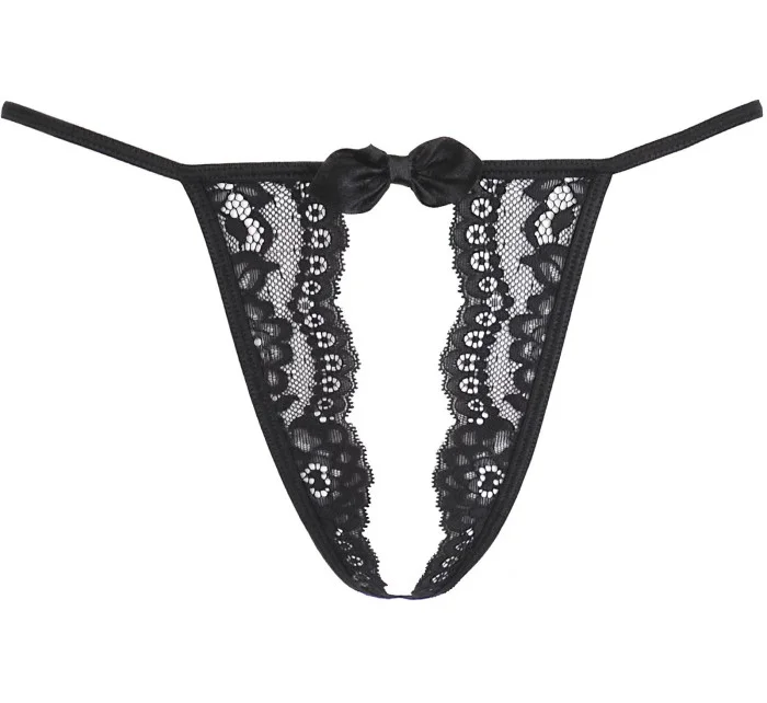 Dámske erotické otvorené tangá V-9818 Black - Axami Dámske erotické otvorené tangá V-9818 Black - Axami