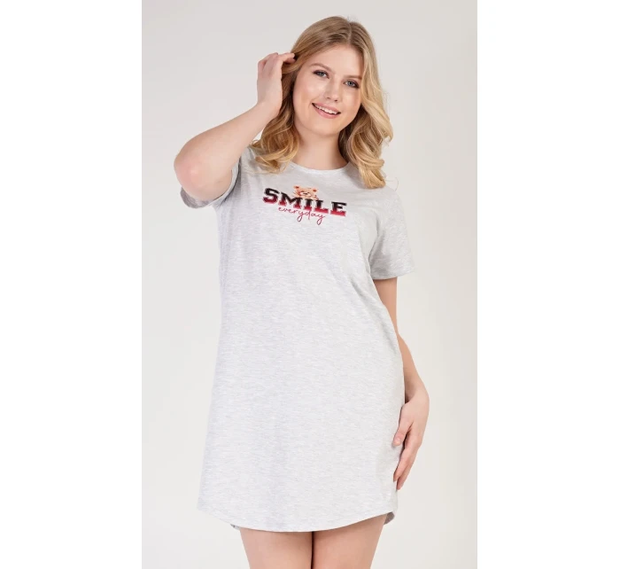 Dámská noční košile s krátkým rukávem Méďa Smile Dámská noční košile s krátkým rukávem Méďa Smile