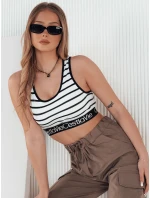 Dámský pruhovaný top white Dstreet model 21974006 - FashionStreet Dámský pruhovaný top white Dstreet model 21974006 - FashionStreet