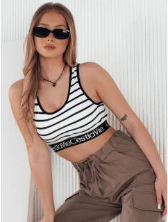 Dámský pruhovaný top white Dstreet model 21974006 - FashionStreet
