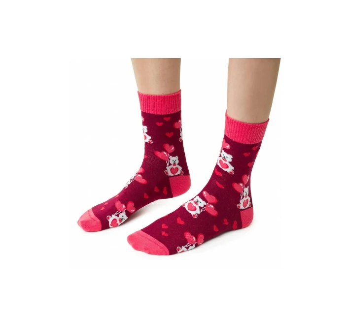 Dámské ponožky model 14559108 Srdce - Steven Dámské ponožky model 14559108 Srdce - Steven