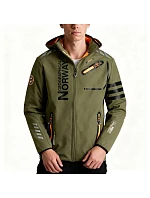 Geographical Norway Softshellová bunda Royaute DB 068 M WY1996H/GN-Kaki / Orange pánska