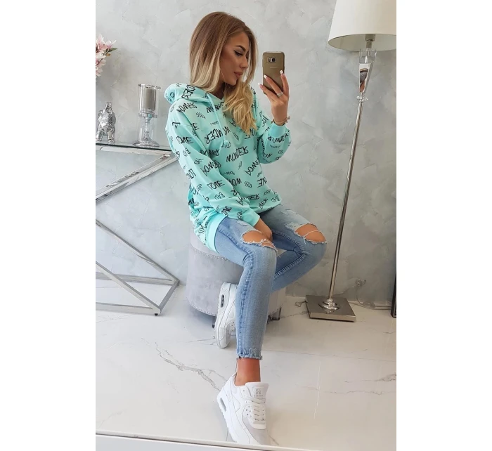 Mikina s mätovým nápisom Mikina s mätovým nápisom