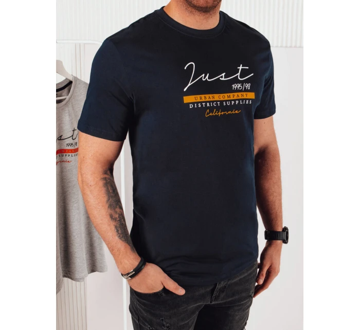 Pánské tmavě modré tričko s potiskem Dstreet model 21973843 - FashionStreet