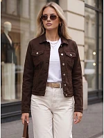 Kurtka jeansowa damska przejściowa brązowa model 22341145 - FashionStreet