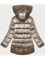 Béžová dámska bublinková bunda S'west (B8192-12) Béžová dámska bublinková bunda S'west (B8192-12)