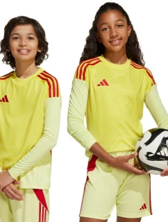 Detské brankárske tričko adidas Tiro 25 Competition Long Sleeve Jersey žlto-červené KJN2020