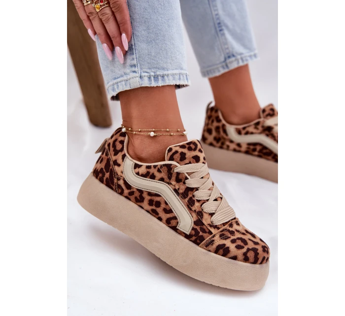 Sneakersy Damskie Na Platformie Panterka Tellnira