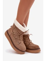 Dámské Sněhule Na Platformě S Světle Hnědá model 21788041 - Boto