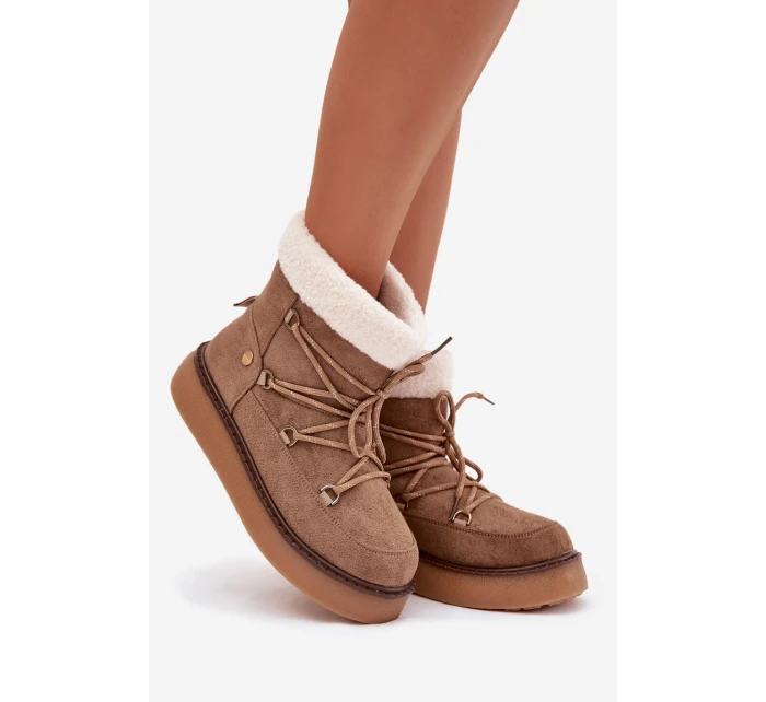 Dámské Sněhule Na Platformě S Světle Hnědá model 21788041 - Boto