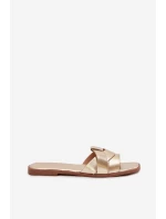 Dámské ploché pantofle s zlatými pásky Marissae