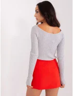 Sweter PM SW model 18959501 jasny szary - FPrice Sweter PM SW model 18959501 jasny szary - FPrice