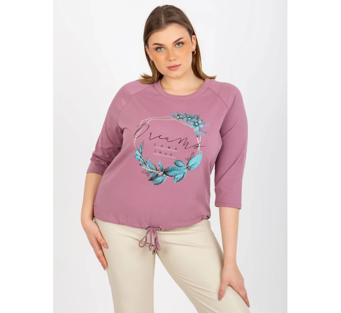 Dámská halenka RV BZ model 18025666 tmavě růžová - FPrice Dámská halenka RV BZ model 18025666 tmavě růžová - FPrice