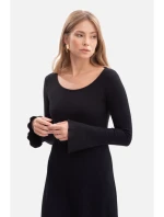 Midi šaty z úpletu černé model 21379966 - BeWear