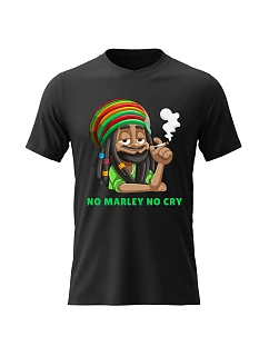 Pánské bavlněné tričko s potiskem - BOB MARLEY - černé