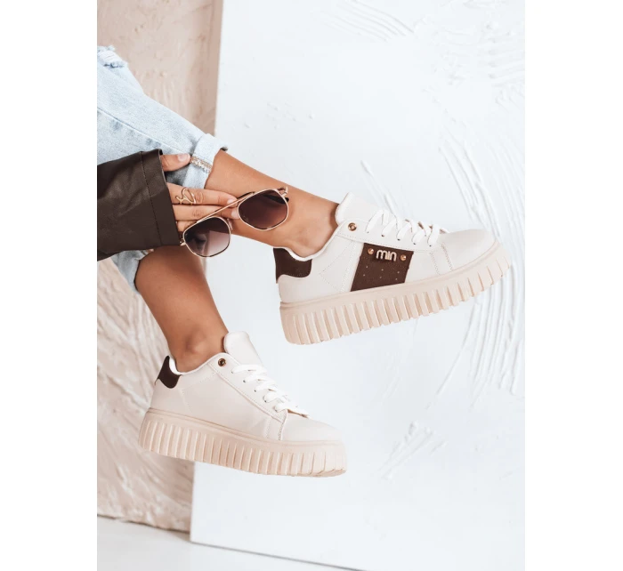 Dámské tenisky na platformě béžové Dstreet model 21992125 - FashionStreet Dámské tenisky na platformě béžové Dstreet model 21992125 - FashionStreet