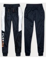 Tmavomodré pánske teplákové nohavice (8K199)