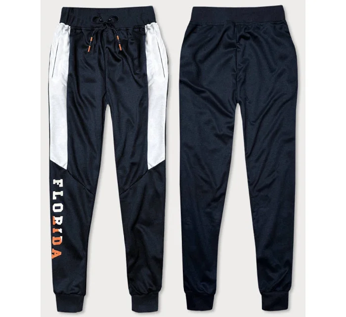 Tmavomodré pánske teplákové nohavice (8K199)