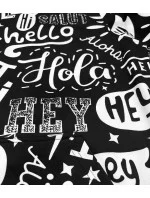 Čierna pánska "klokanie" mikina s potlačou (8B1150-1) Čierna pánska "klokanie" mikina s potlačou (8B1150-1)