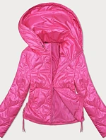 Dámska bunda S'West s bočnými šnúrkami v neónovej ružovej farbe (B8235-83)