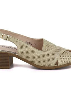 Dámské pohodlné zlaté sandály na jehlovém podpatku M.Daszynski model 22072519 - M. Daszyński