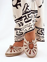 Płaskie Baleriny Z Naturalnej Skóry Zazoo 10179 Beżowe