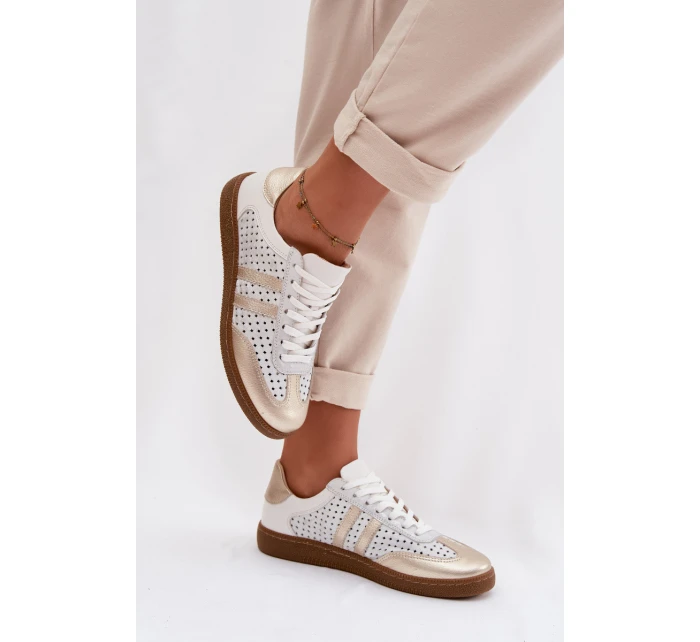 Kožené Síťované Dámské Tenisky model 21935196 - Zazoo