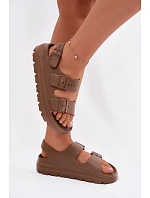 Dámské pěnové sandály na platformě Big Star TT274A035 hnědé