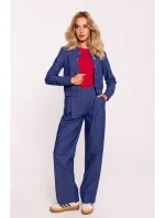 Bunda M800 Bomber s lisovanými cvočkami - modrá