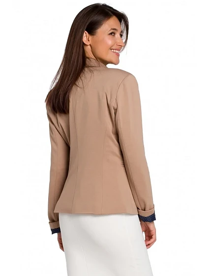 model 15100004 Blejzr s jedním knoflíkem béžový - STYLOVE