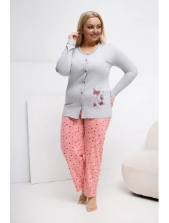 Pohodlné pyžamo pre plnoštíhly model 223305 Forever Pink