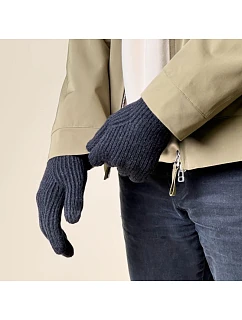 Pletené rukavice na telefon s výřezem na model 22083387 černé - Hurtel