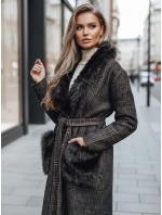 Dámsky hnedý kožuch FashionStreet TY5229z