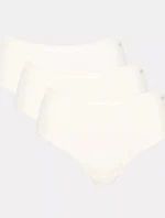 Dámske bavlnené midi nohavičky GO Daily 3P - WHITE - biele 00GZ - SLOGGI