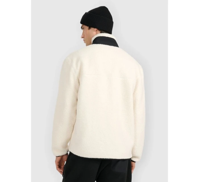 Pánsky sherpa regular fleece so stojacím golierom 4F 4FRAW25TFLEM456-12S Pánsky sherpa regular fleece so stojacím golierom 4F 4FRAW25TFLEM456-12S