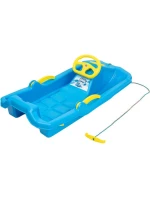 ADAŚ PLASTOVÝ PLECH S BRZDOU A DIERKOU 84x43x25CM MODRÝ