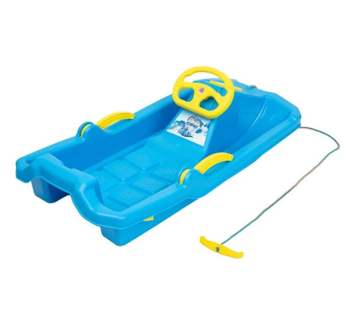 ADAŚ PLASTOVÝ PLECH S BRZDOU A DIERKOU 84x43x25CM MODRÝ