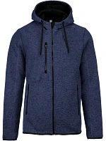 PA 365 Pánská pletená fleecová bunda s kapucí model 22423421 navy melange - Kariban ProAct PA 365 Pánská pletená fleecová bunda s kapucí model 22423421 navy melange - Kariban ProAct