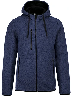 PA 365 Pánská pletená fleecová bunda s kapucí model 22423421 navy melange - Kariban ProAct