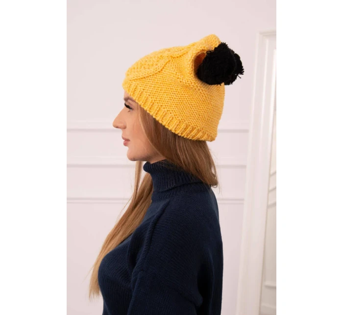 Fleecová čepice 2  žlutá model 18751405 - K-Fashion